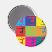 Gymnastik Pop Kunst Magnet (Vorderseite/Rückseite)