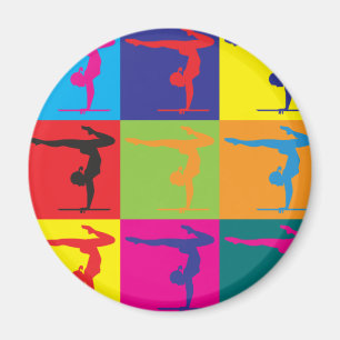 Gymnastik-Pop-Kunst Magnet