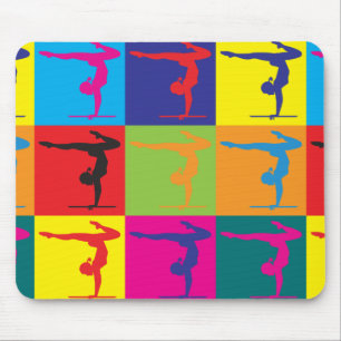Gymnastik-Pop-Kunst Mousepad
