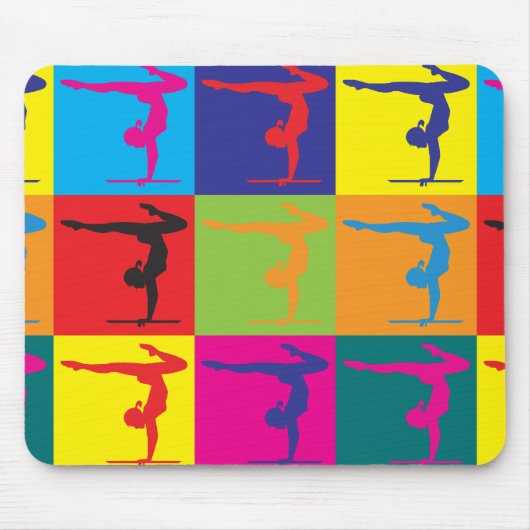 Gymnastik-Pop-Kunst Mousepad (Vorne)