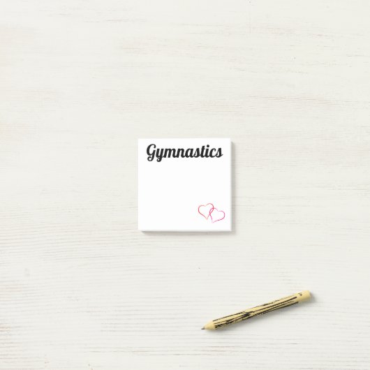 Gymnastik Post-It Notes 3x3 mit Herz Klebezettel (Auf Schreibtisch)
