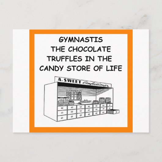 Gymnastik Postkarte (Vorderseite)