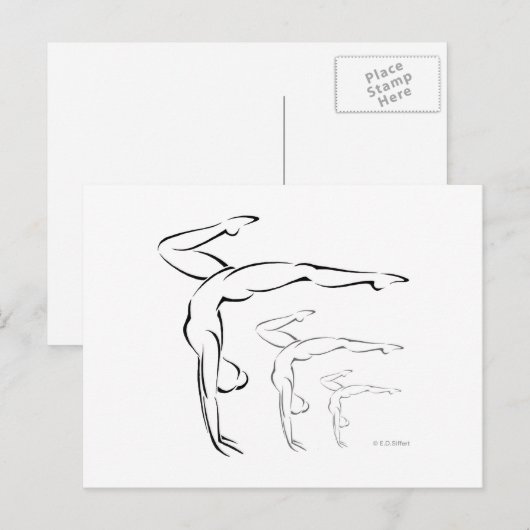 Gymnastik Postkarte (Vorne/Hinten)