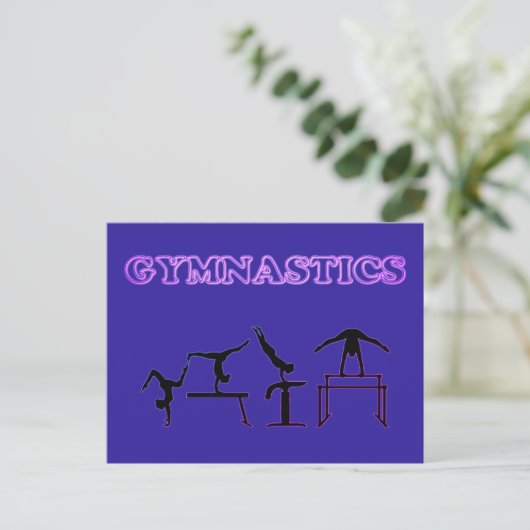 Gymnastik Postkarte für Mädchen, die Liebe Gymnast (Stehend Vorderseite)