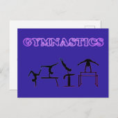 Gymnastik Postkarte für Mädchen, die Liebe Gymnast (Vorne/Hinten)
