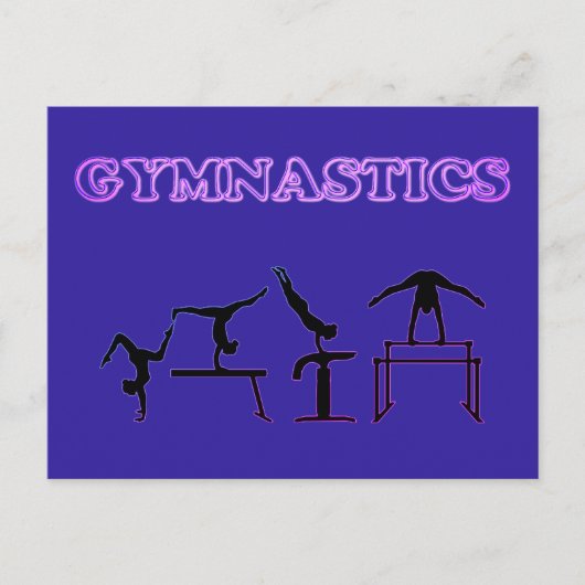 Gymnastik Postkarte für Mädchen, die Liebe Gymnast (Vorderseite)