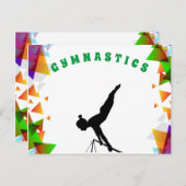 Gymnastik Postkarte für Mädchen, die Liebe Gymnast (Vorne/Hinten)