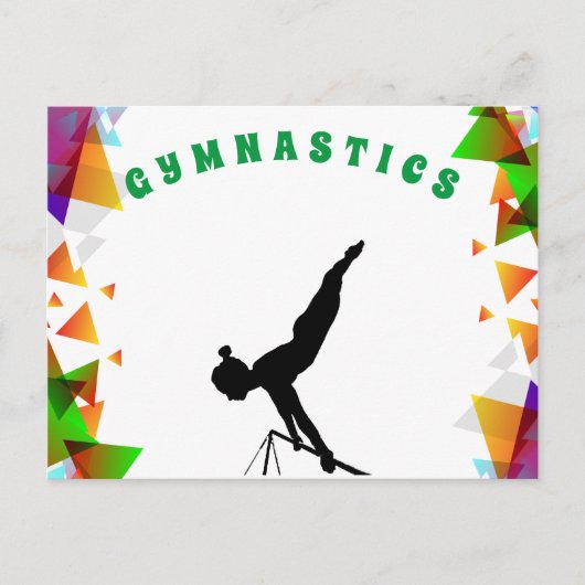 Gymnastik Postkarte für Mädchen, die Liebe Gymnast (Vorderseite)