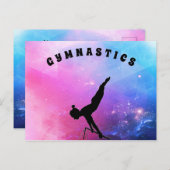 Gymnastik Postkarte für Mädchen, die Liebe Gymnast (Vorne/Hinten)