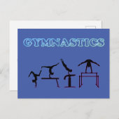 Gymnastik Postkarte für Mädchen, die Liebe Gymnast (Vorne/Hinten)