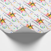 Gymnastik - Präzisionsstärke Entschlossenheit Grau Geschenkpapier (Ecke)