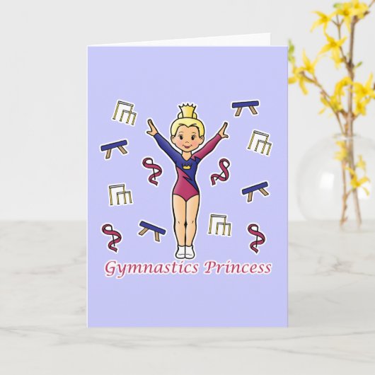 Gymnastik Prinzessin Karte (Gelbe Blume)