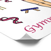 Gymnastik Prinzessin Poster (Ecke)