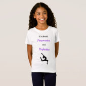 Gymnastik Progression nicht Perfektion Inspiration T-Shirt (Vorne ganz)