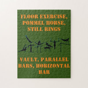 Gymnastik Puzzle für Jungen in den Farben der Arme