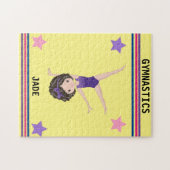 GYMNASTIK PUZZLE FÜR MÄDCHEN PERSONALISIERT. (Horizontal)