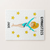 GYMNASTIK PUZZLE FÜR MÄDCHEN PERSONALISIERT. (Horizontal)