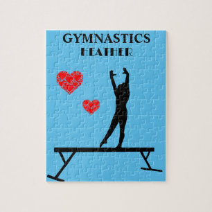 GYMNASTIK PUZZLE MIT GYMNAST AUF BALANCE BEAM