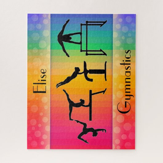 Gymnastik Puzzle - Regenbogen mit Gymnastik Verans (Vertikal)