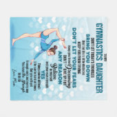 GYMNASTIK QUILT - LASS HEUTE KEINE PROBLEME FLEECEDECKE (Vorderseite (Horizontal))