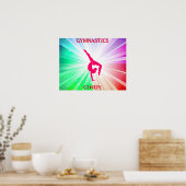 Gymnastik Rainbow Burg mit Girl Handstand Pose Poster (Küche)