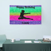 Gymnastik Rainbow Sparkle Birthday Banner (Messeveranstaltung)