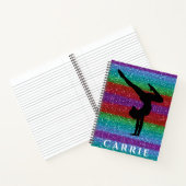 Gymnastik Rainbow Sparkle SpiralNotebook Notizblock (Innenseite)