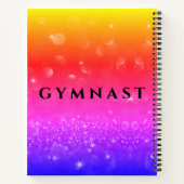 Gymnastik Rainbow Sparkle SpiralNotebook Notizblock (Rückseite)