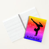 Gymnastik Rainbow Sparkle SpiralNotebook Notizblock (Innenseite)