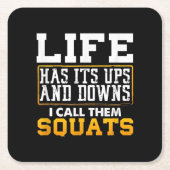 Gymnastik Rechteckiger Pappuntersetzer (Vorderseite)