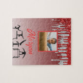 Gymnastik Red & Silver Glitzer Tropfen Custom Foto Puzzle (Horizontal)