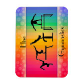 Gymnastik Regenbogen mit Girls Gymnastik Events Magnet (Vertikal)