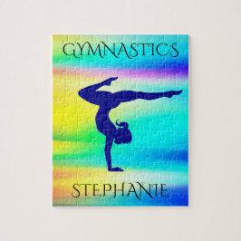 Gymnastik Regenbogengymnastik Puzzle. Personalisie Puzzle