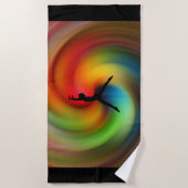 Gymnastik Regenbogenhandtuch. Strandtuch (Vorderseite)