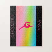 Gymnastik Regenbogenpuzzle mit personalisiertem Na Puzzle (Vertikal)