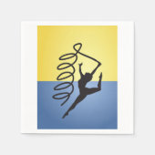 Gymnastik Ribbon Routinepapier Napkins Serviette (Vorderseite)