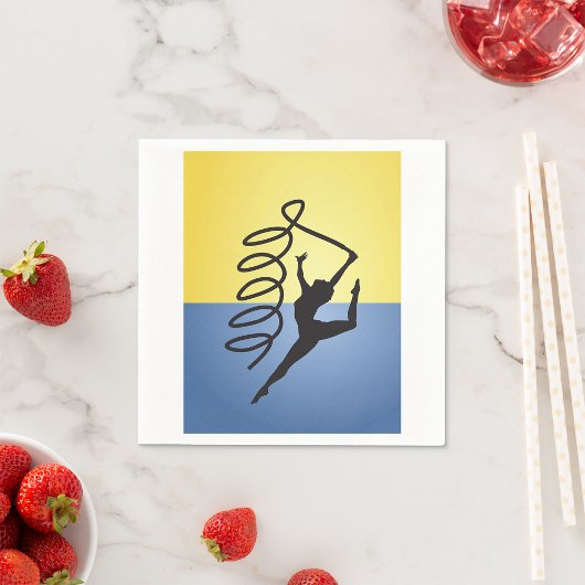 Gymnastik Ribbon Routinepapier Napkins Serviette