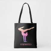 Gymnastik Rosa Glitzer Personalisiert Tasche (Vorderseite)