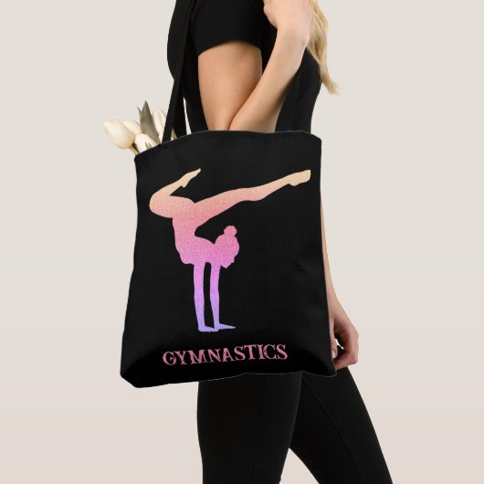 Gymnastik Rosa Glitzer Personalisiert Tasche (Von Nahem)