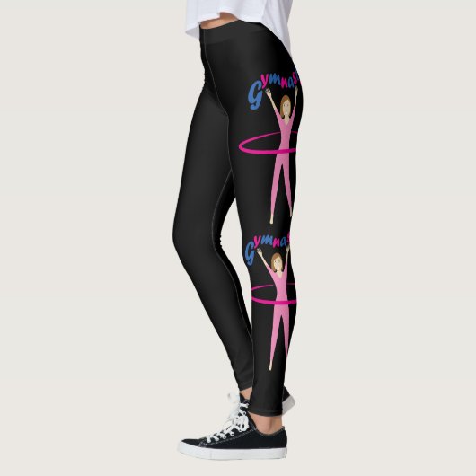 Gymnastik Rosa Hula hupen Mädchen Dein individuell Leggings (Links)