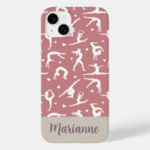 Gymnastik Rosa Individuelle Name Girlie Modern Case-Mate iPhone Hülle (Rückseite)