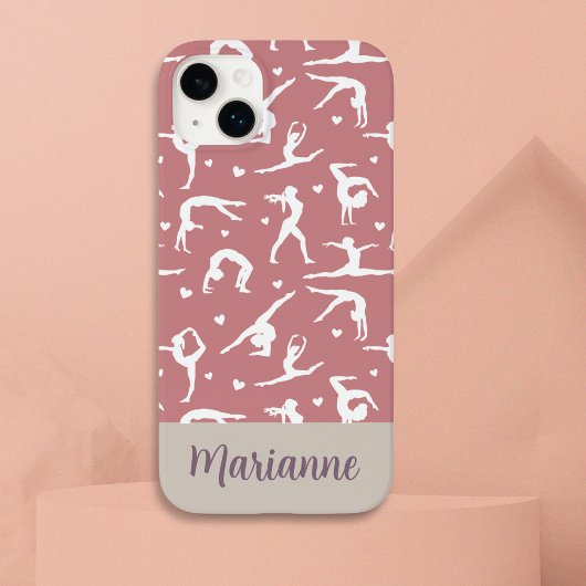 Gymnastik Rosa Individuelle Name Girlie Modern Case-Mate iPhone Hülle