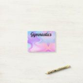Gymnastik Rosa/Lila/Blau-Nachhinweise 4 x 3 Post-it Klebezettel (Auf Schreibtisch)