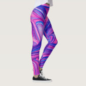 Gymnastik Rosa / Lila / Blau Swirbel Leggings (Rechts)