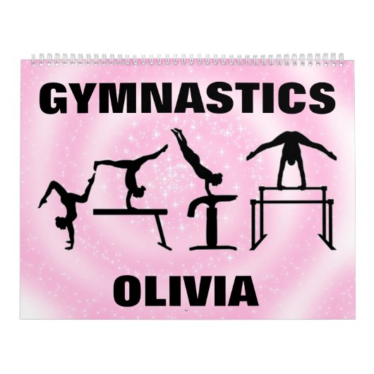 Gymnastik Rosa Sparkle Swirl Kalender (Titelbild)