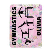 Gymnastik Rosa Sparkle Wirbel und Stars Magnet (Vertikal)