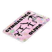 Gymnastik Rosa Sparkle Wirbel und Stars Magnet (Linke Seite)