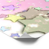 Gymnastik Rosa Sparkle Wirbel und Stars Poster (Ecke)