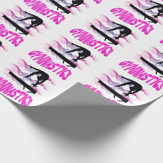 Gymnastik Rosa und Lila Balancebar Geschenkpapier (Ecke)