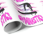 Gymnastik Rosa und Lila Balancebar Geschenkpapier (Rolleneckpunkt)